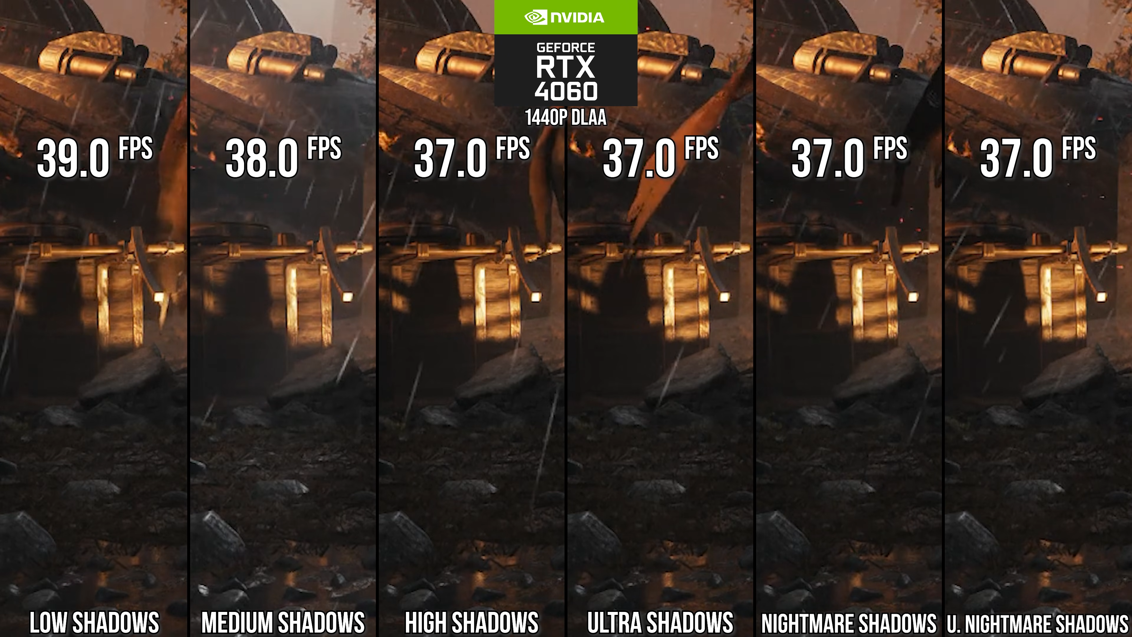 Doom: The Dark Ages - shadow quality setting comparison