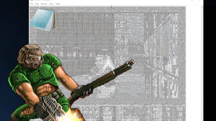 DOOMpad is a version of id Software’s classic FPS Doom mirrored in Windows Notepad.