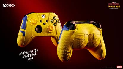 Gambar promosi yang menunjukkan pengontrol pantat Wolverine edisi terbatas Microsoft untuk Xbox.