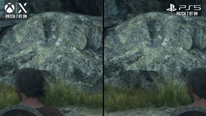 dragon’s dogma 2 screenshot showing patch 2 vs patch 7 image quality
