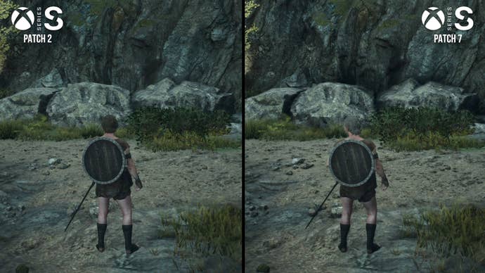 dragon’s dogma 2 screenshot showing series s ambient occlusion improvements between patches