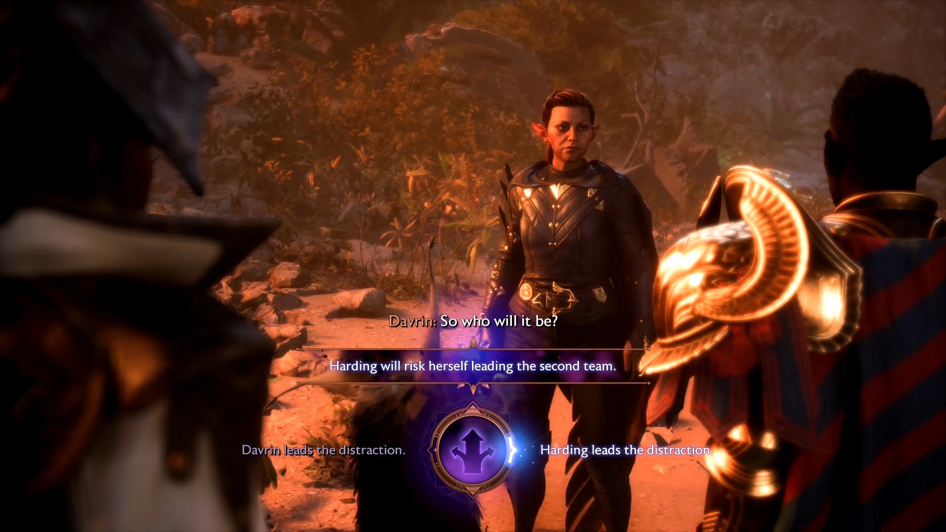 Picking Davrin or Harding in Dragon Age The Veilguard.