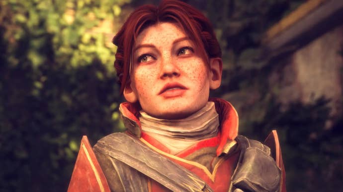 Dragon Age The Veilguard header image showing a fantasy female character with red hair