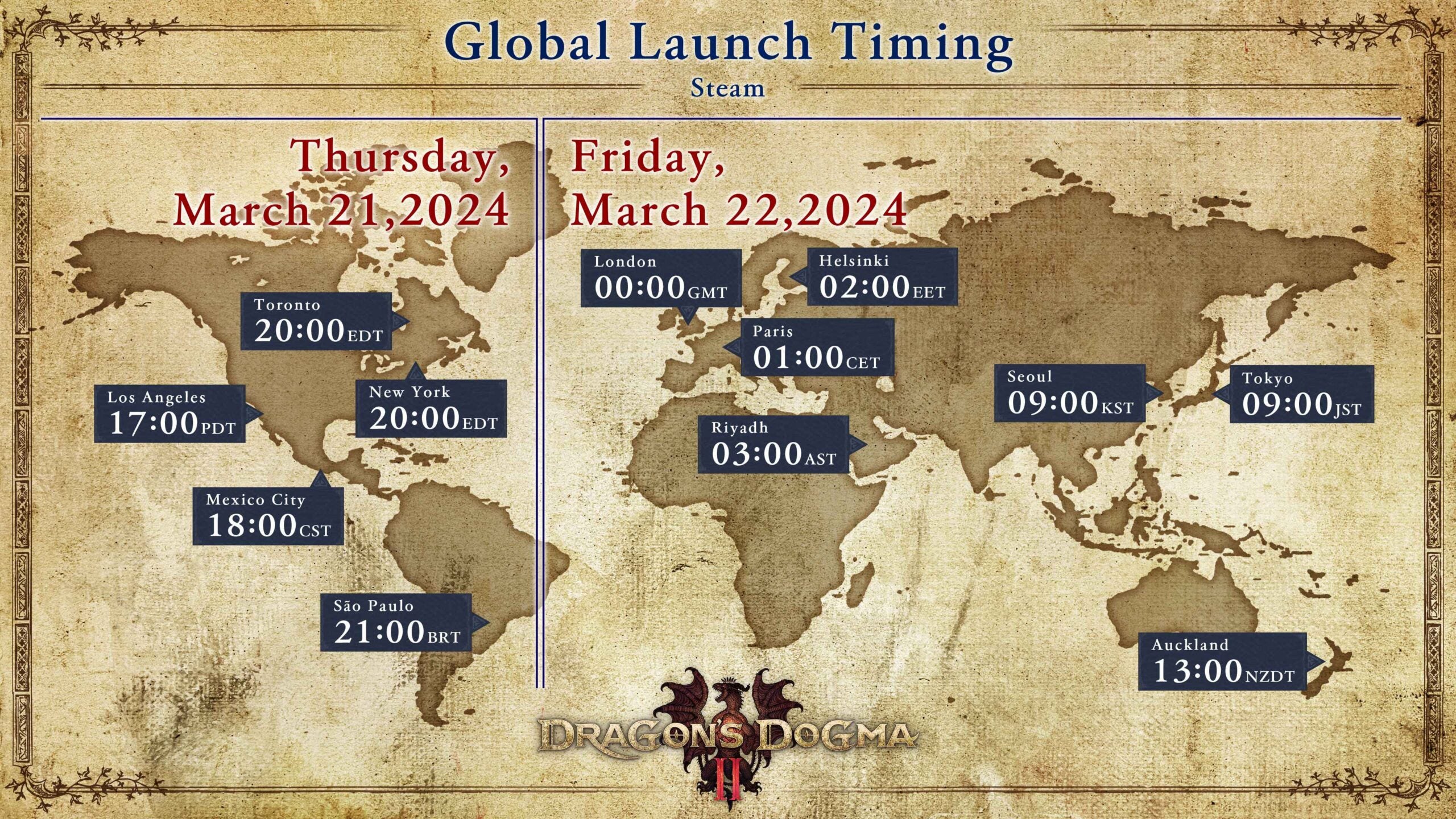 What time does Dragon s Dogma 2 launch in my region VG247