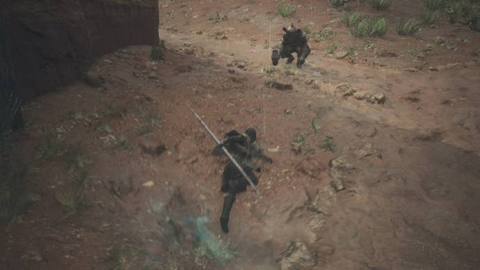 Dragon’s Dogma 2 screenshot showing a Mystic Spearhand skill in action.