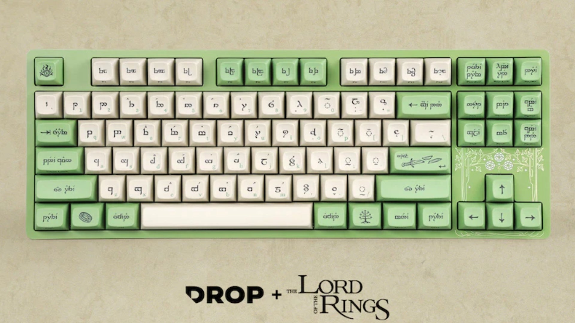 Drop's Lord of the Rings Elvish keyboard is an absolute delight 