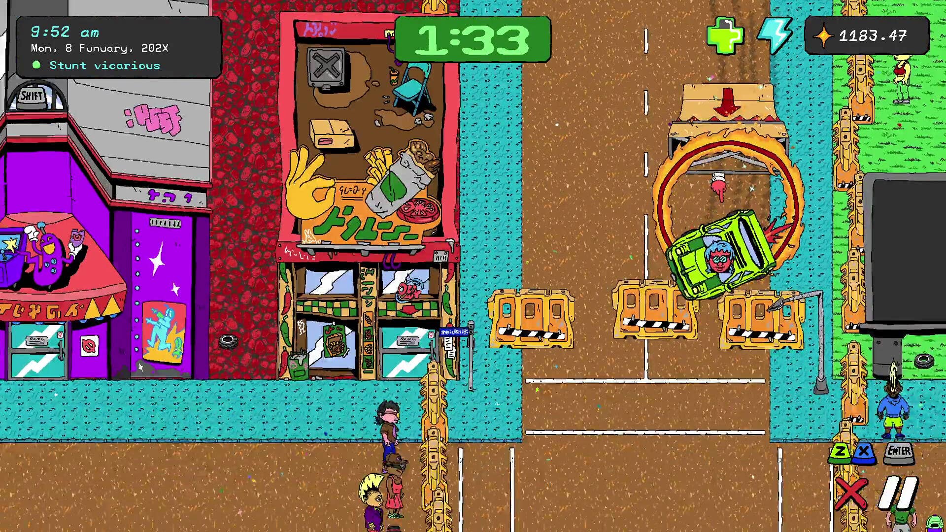 Driving through ring of fire in in Dryft City Kyngs.