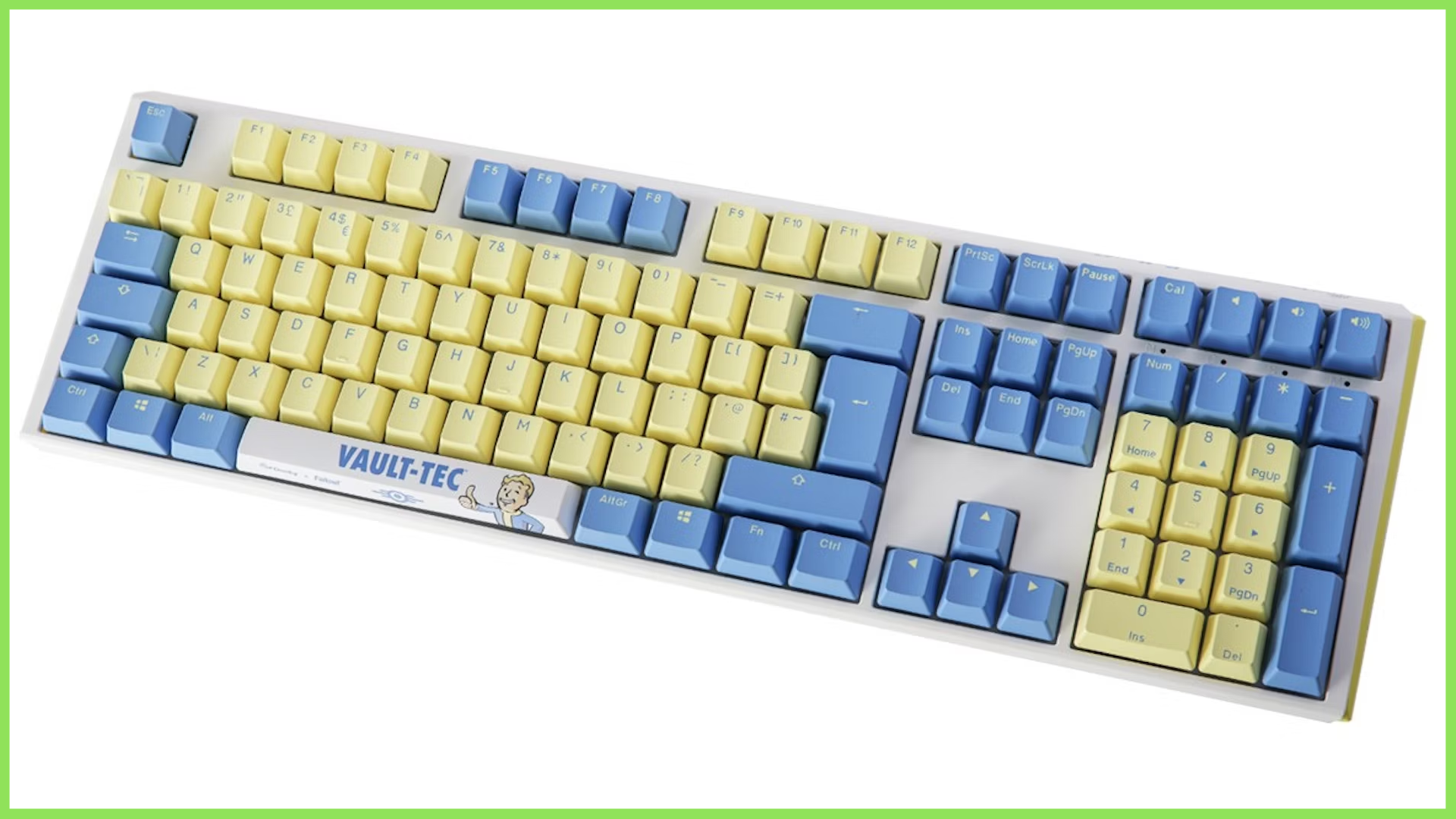 Project D x Fallout Nuka Cola キーボードセット Vault Boy gives a big thumbs up to this gorgeous Ducky Fallout