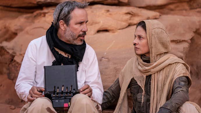 Dune: Part 1 filming - Denis Villeneuve & Rebecca Ferguson