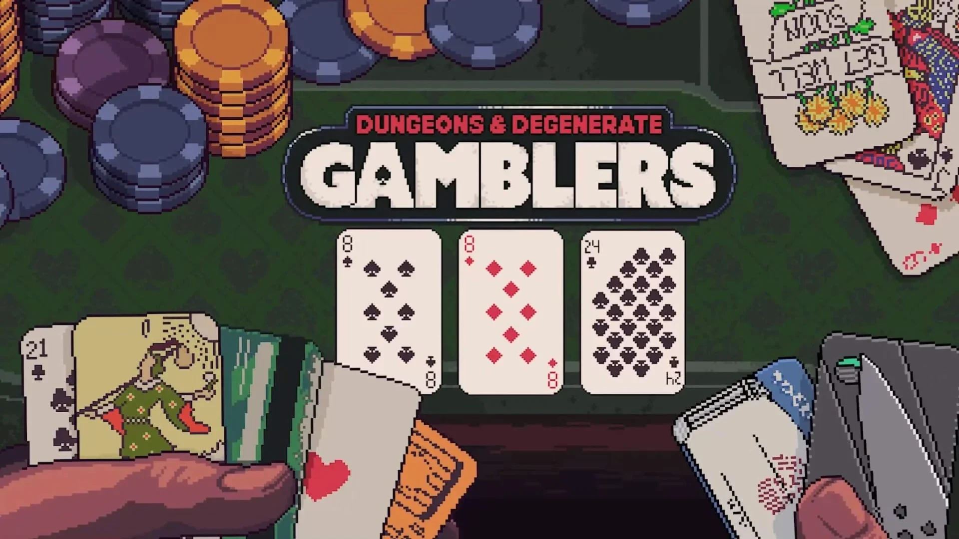 Dungeons & Degenerate Gamblers, un roguelike de cartas basado en el Blackjack, se lanzará en agosto