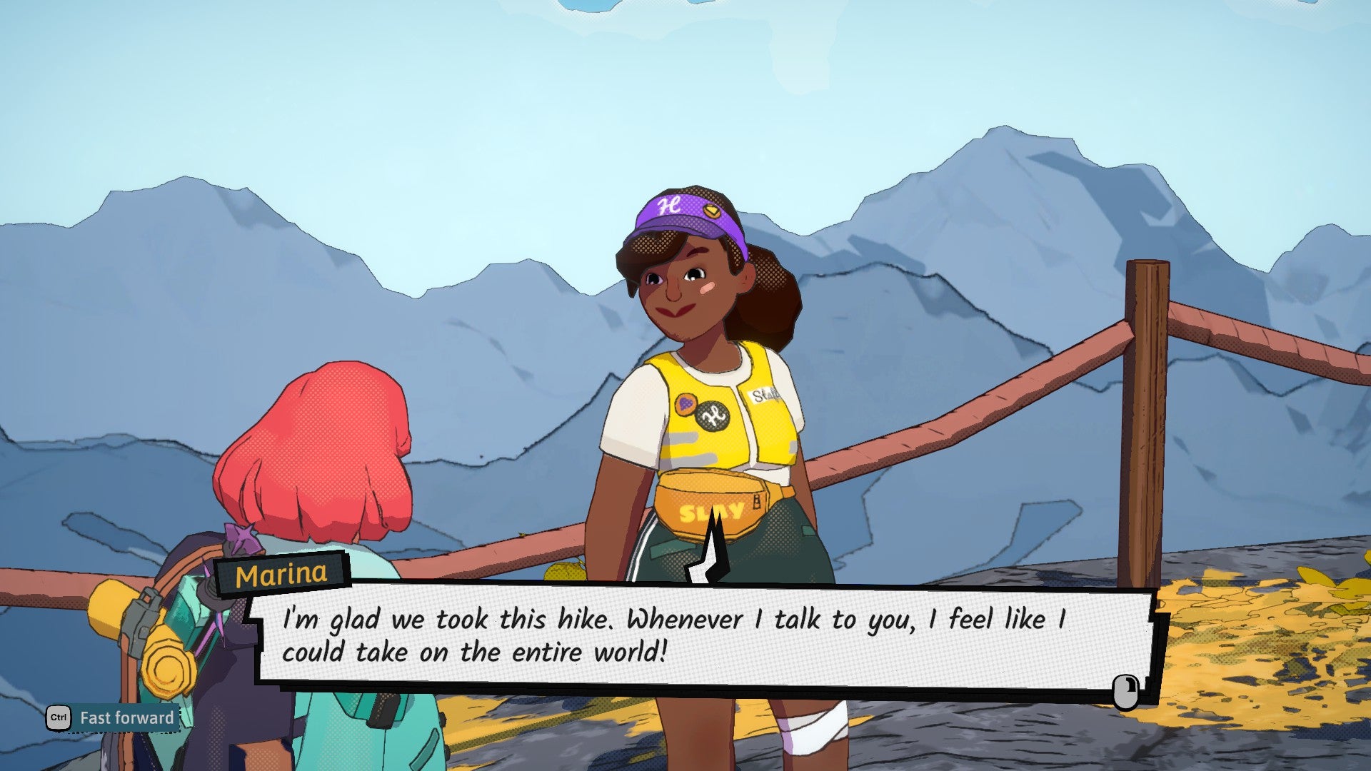 Marina says she&rsquo;s happy to have hiked with Luisa in Dungeons Of Hinterberg.