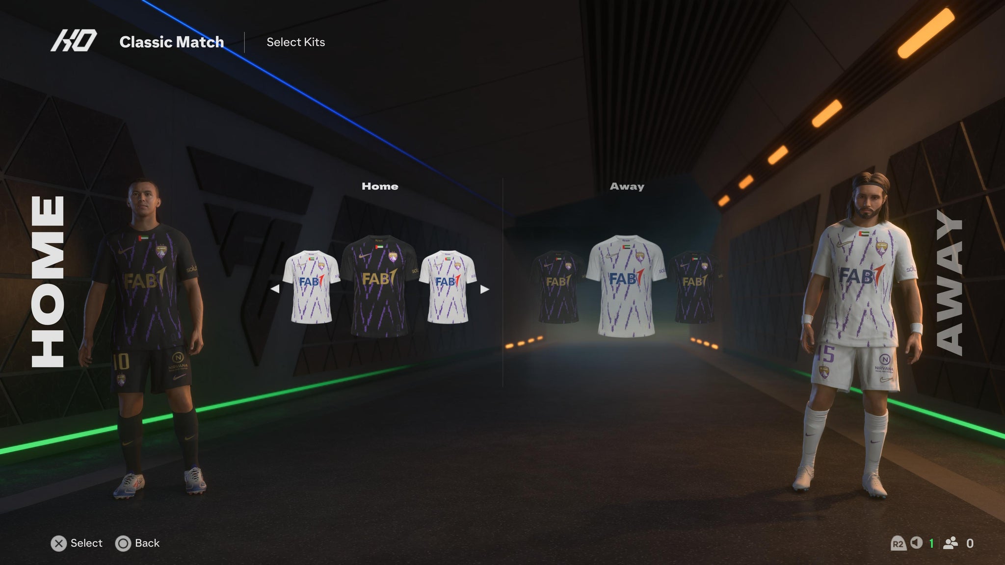 Two football players wearing Al Ain kits in EA Sports FC 25. - 12