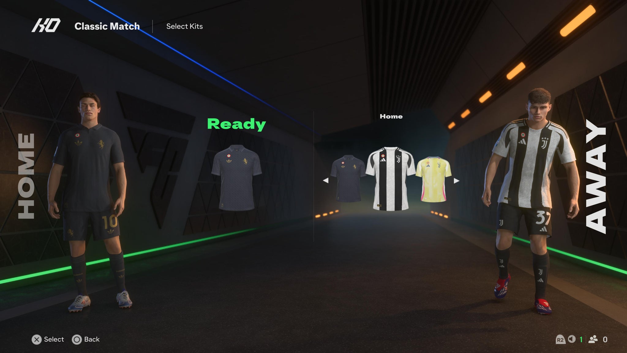 Two football players wearing Juventus kits in EA Sports FC 25. - 23