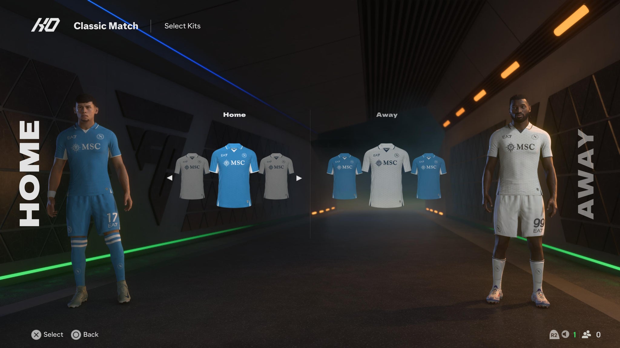 Two football players wearing Napoli kits in EA Sports FC 25. - 3