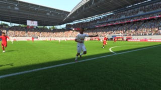 Lois Openda, one of the best Strikers in EA Sports FC 25, making a run into the box for RB Leipzig.