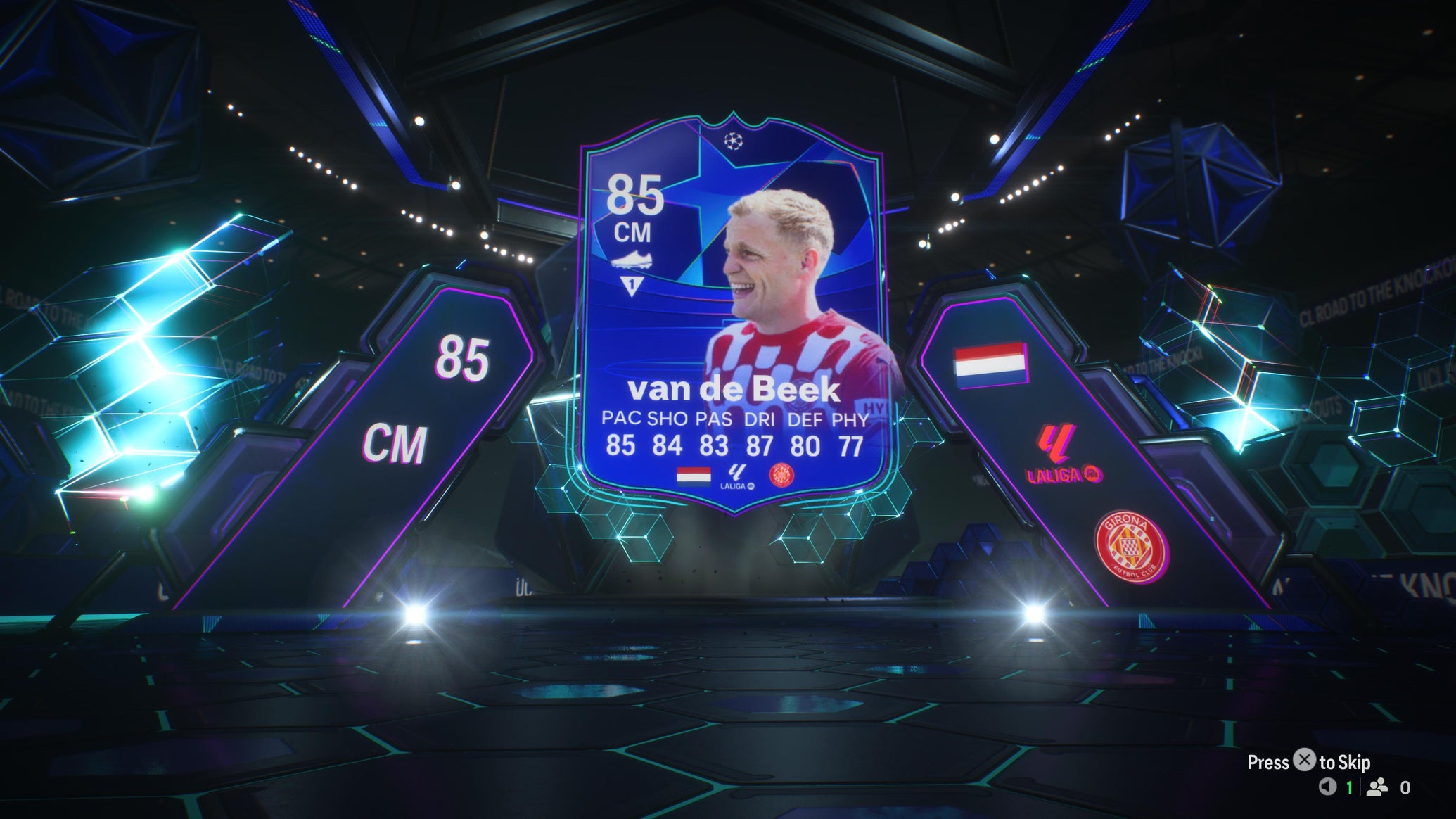 The walkout animation in EA Sports FC 25, showing the RttK version of Donny van de Beek. - 1