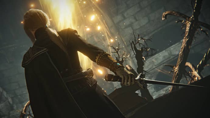 Elden Ring Nightreign trailer showing female character from behind holding a dagger