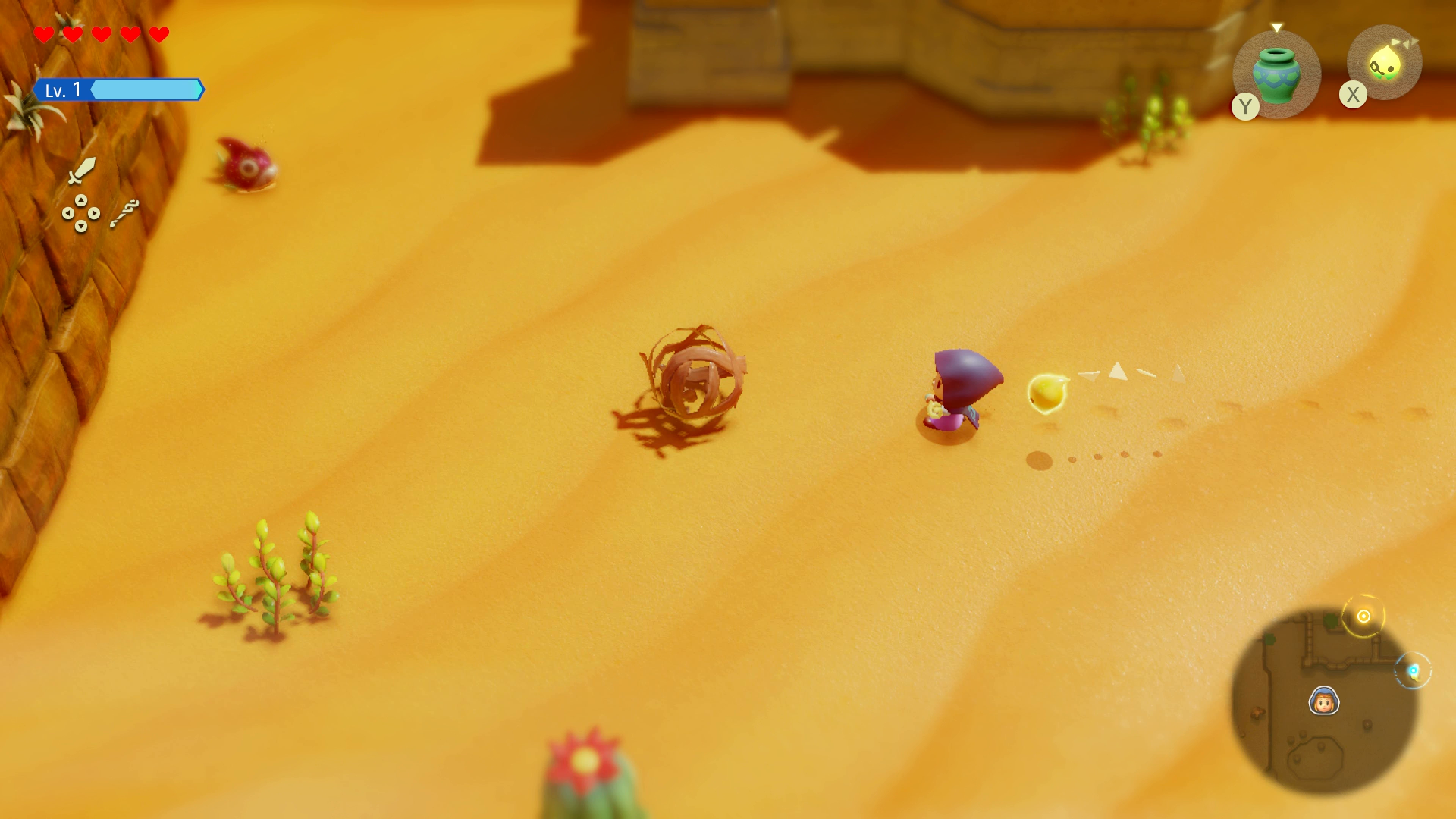 Princess Zelda chasing an elusive tumbleweed in Zelda: Echoes of Wisdom. - 1