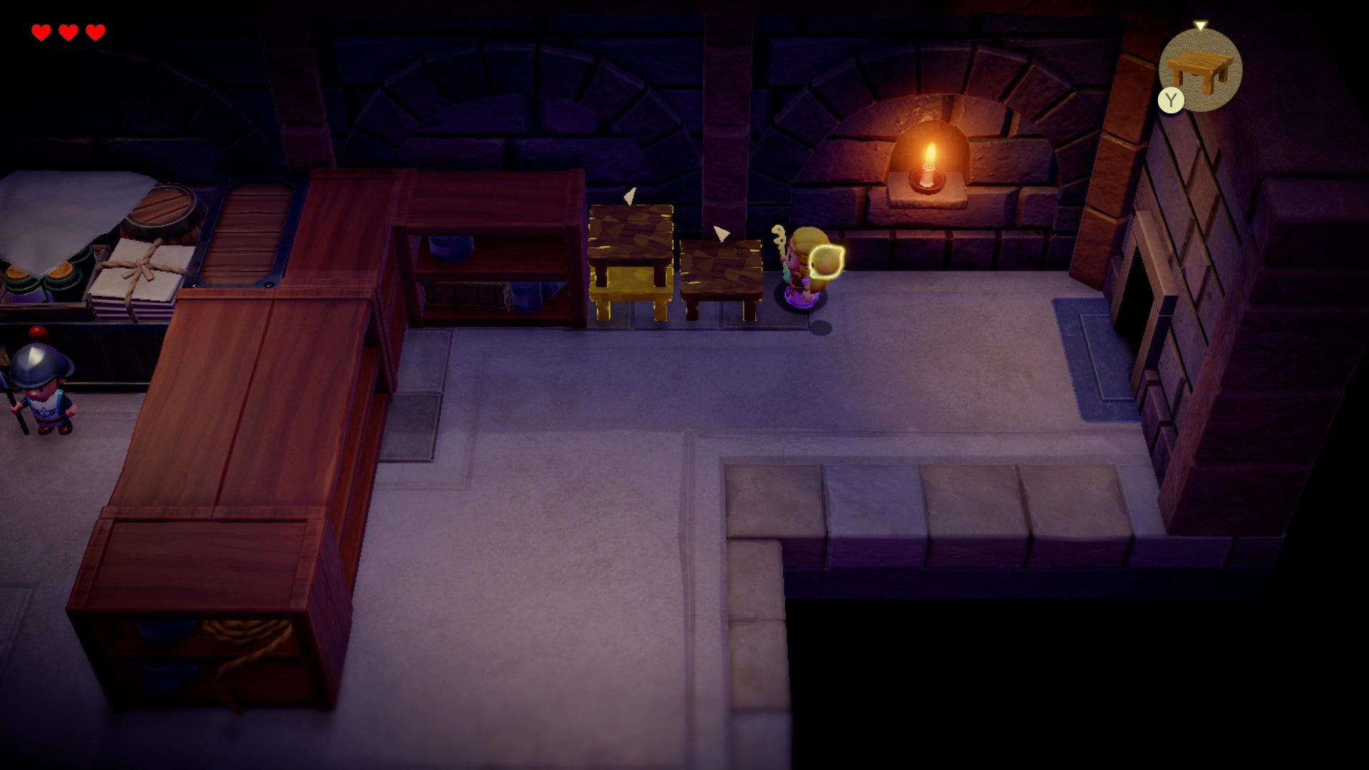 Zelda climbing onto some shelves in Zelda: Echoes of Wisdom. - 4