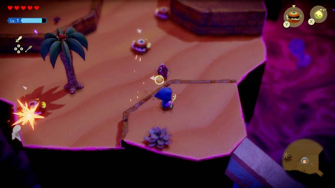 Princess Zelda fighting Sand Piranhas in Zelda: Echoes of Wisdom.