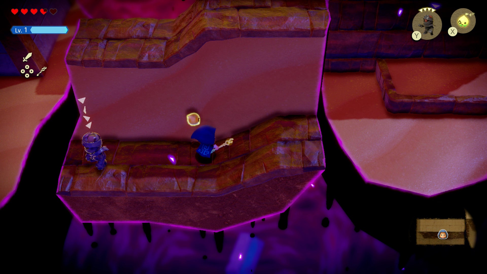 Princess Zelda hopping between floating islands in Zelda: Echoes of Wisdom. - 21