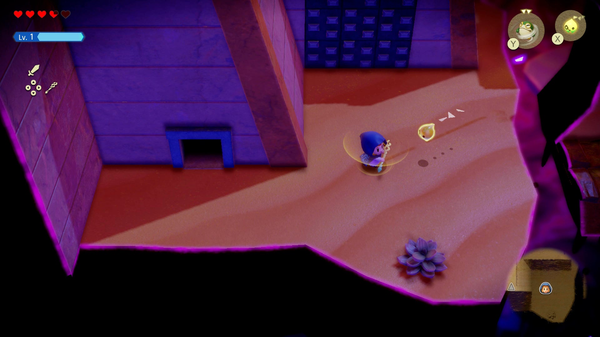 Princess Zelda running into a side door on the Gerudo Sanctum in Zelda: Echoes of Wisdom. - 24