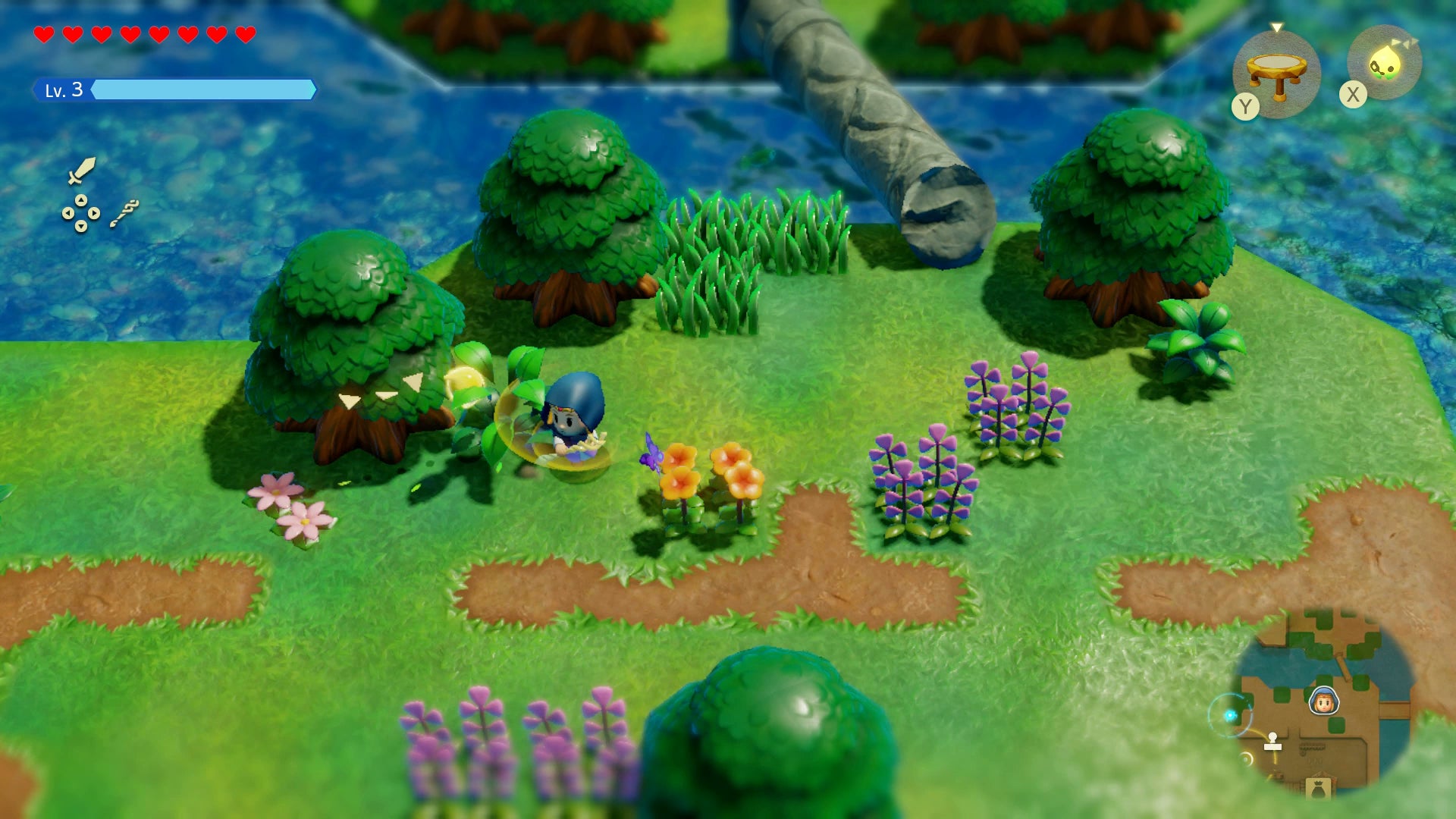 Princess Zelda approaching a toppled pillar in Zelda: Echoes of Wisdom. - 4