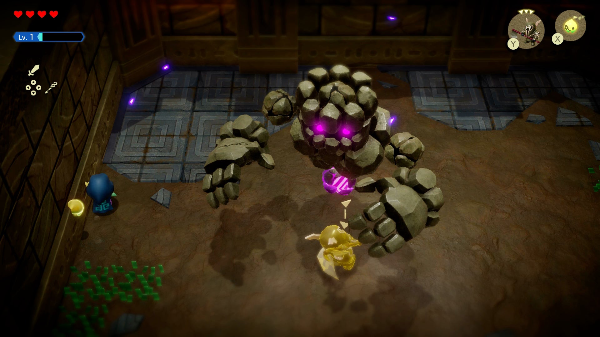 Princess Zelda summoning an Echo to fight the Seismic Talus in Zelda: Echoes of Wisdom. - 1