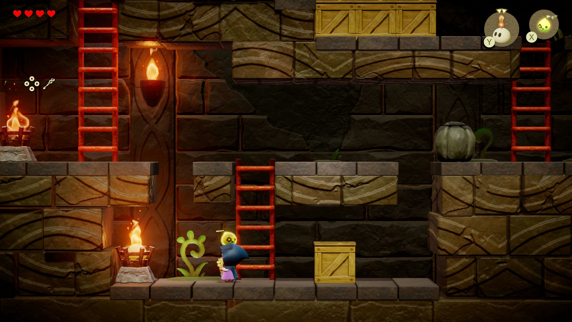 Princess Zelda using an Ignizol to light a brazier in Suthorn Ruins in Zelda: Echoes of Wisdom. - 13