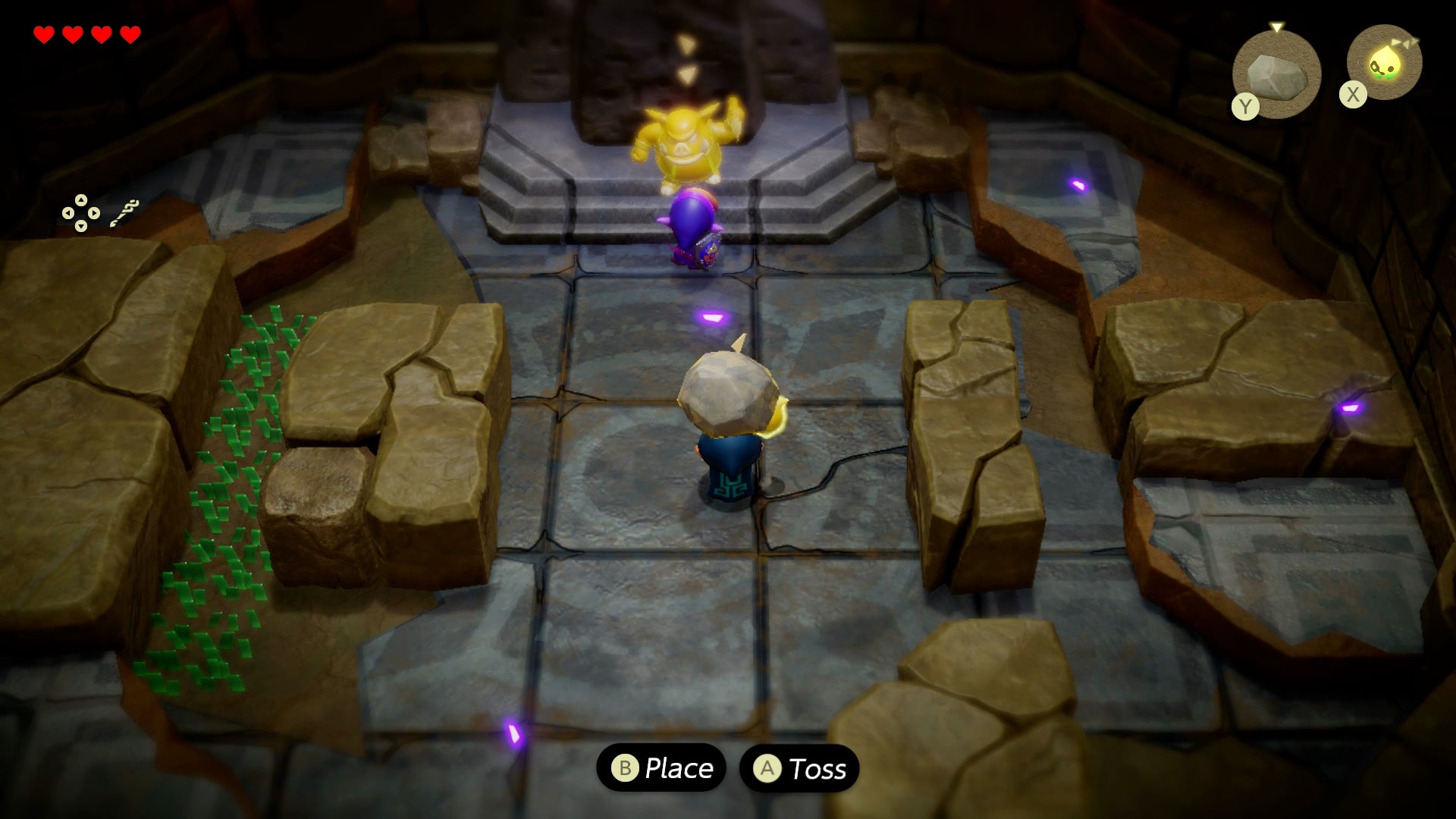 Princess Zelda throwing a rock at Shadow Link in Zelda: Echoes of Wisdom. - 19