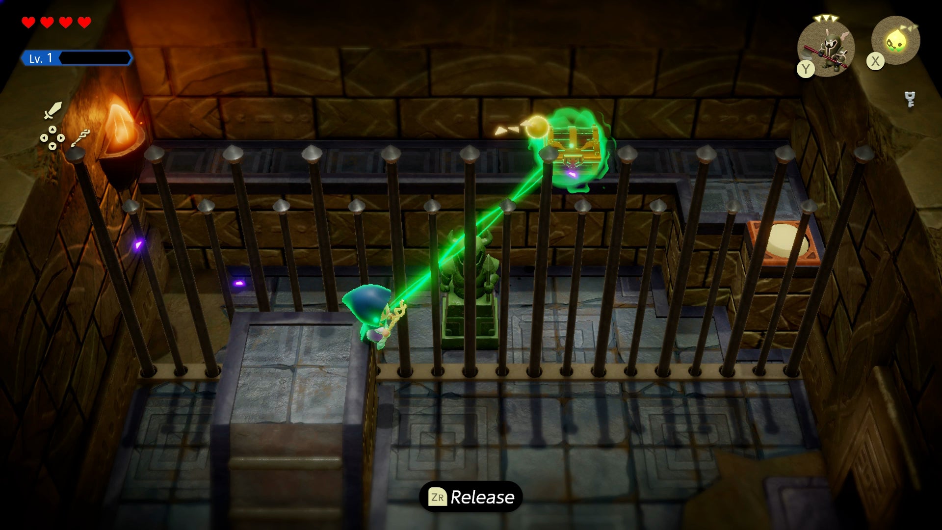 Princess Zelda using Tri to move a treasure chest inside Suthorn Ruins in Zelda: Echoes of Wisdom. - 23