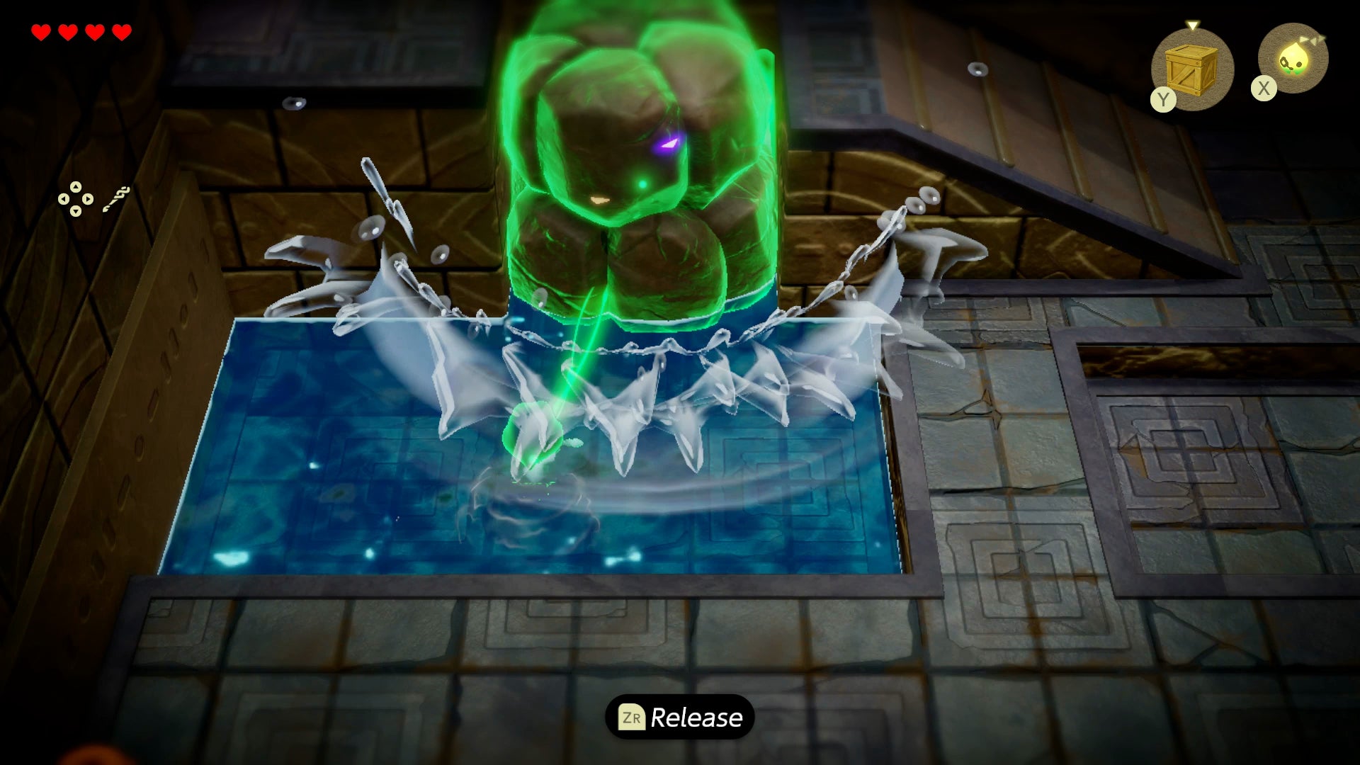 Princess Zelda wedging a giant boulder to make a bridge in Zelda: Echoes of Wisdom. - 9