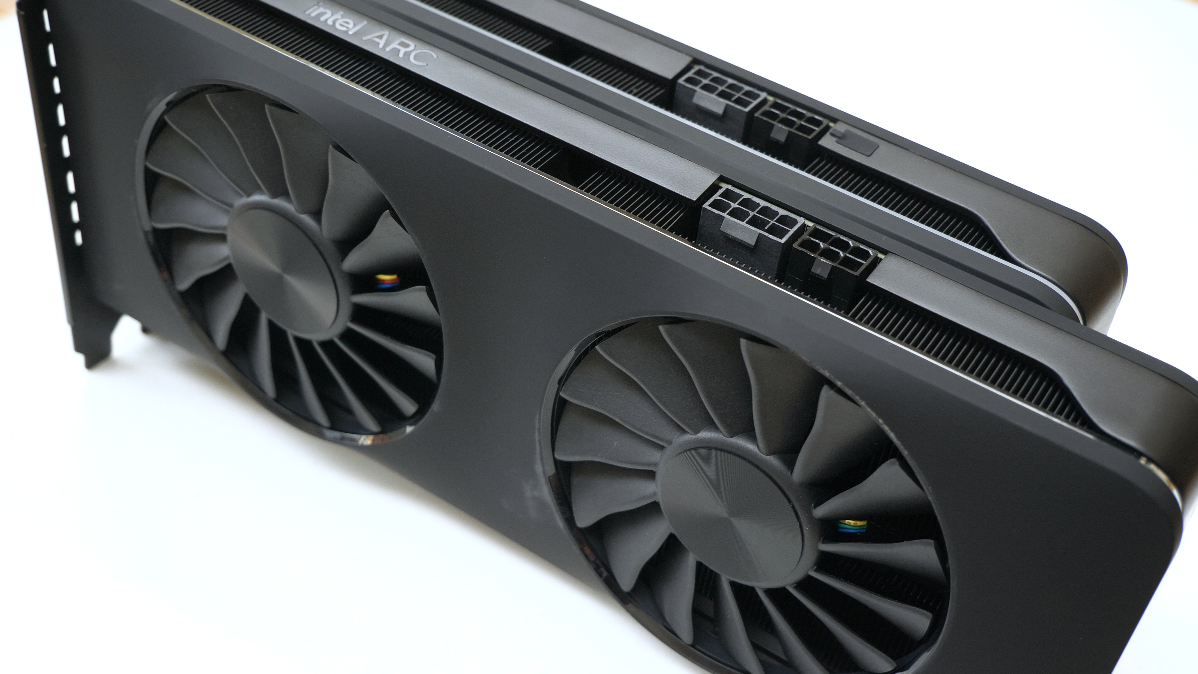 intel arc a770 and a750 hardware, showing the two graphics cards