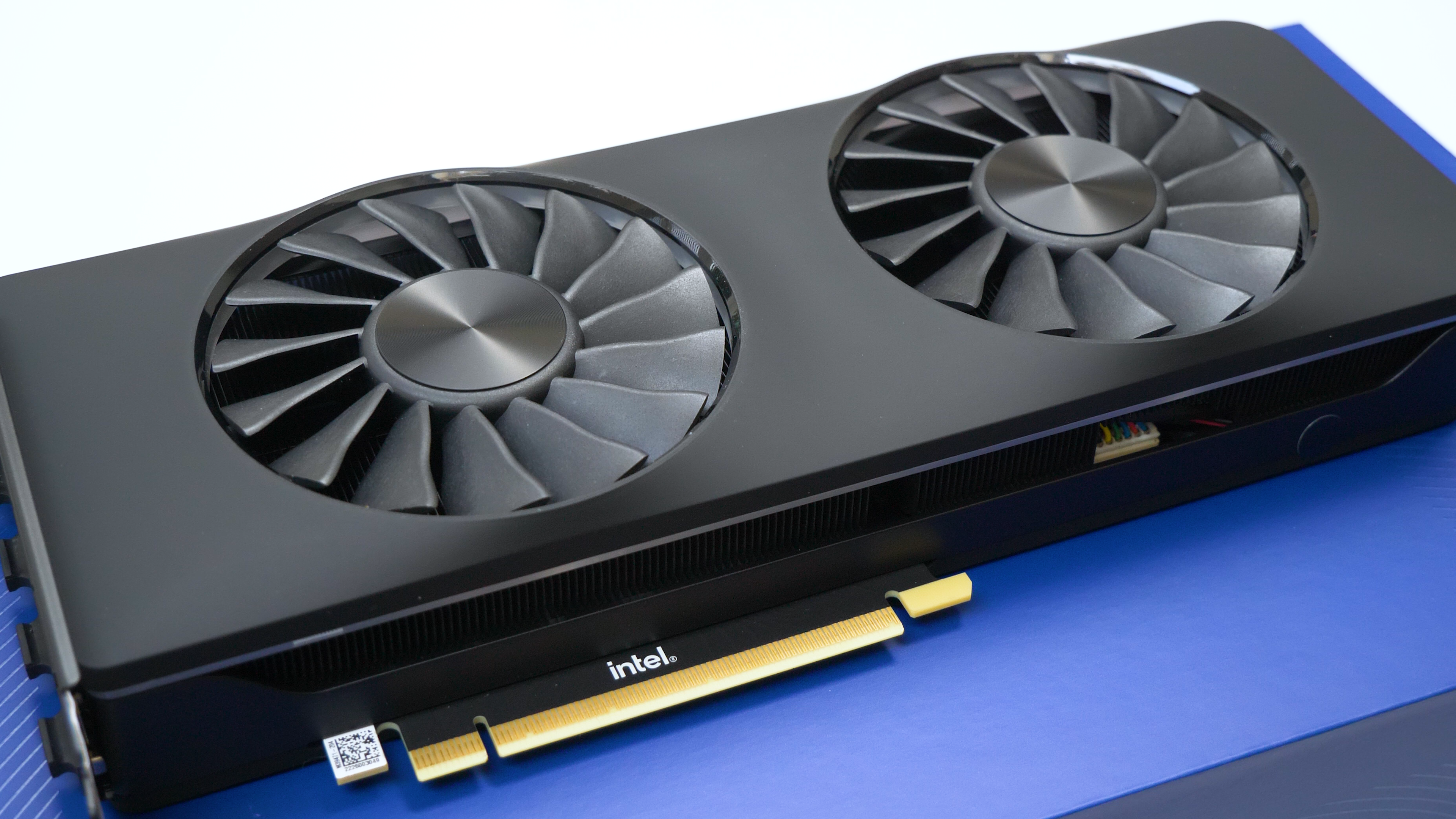 intel arc a770 and a750 hardware, showing the two graphics cards