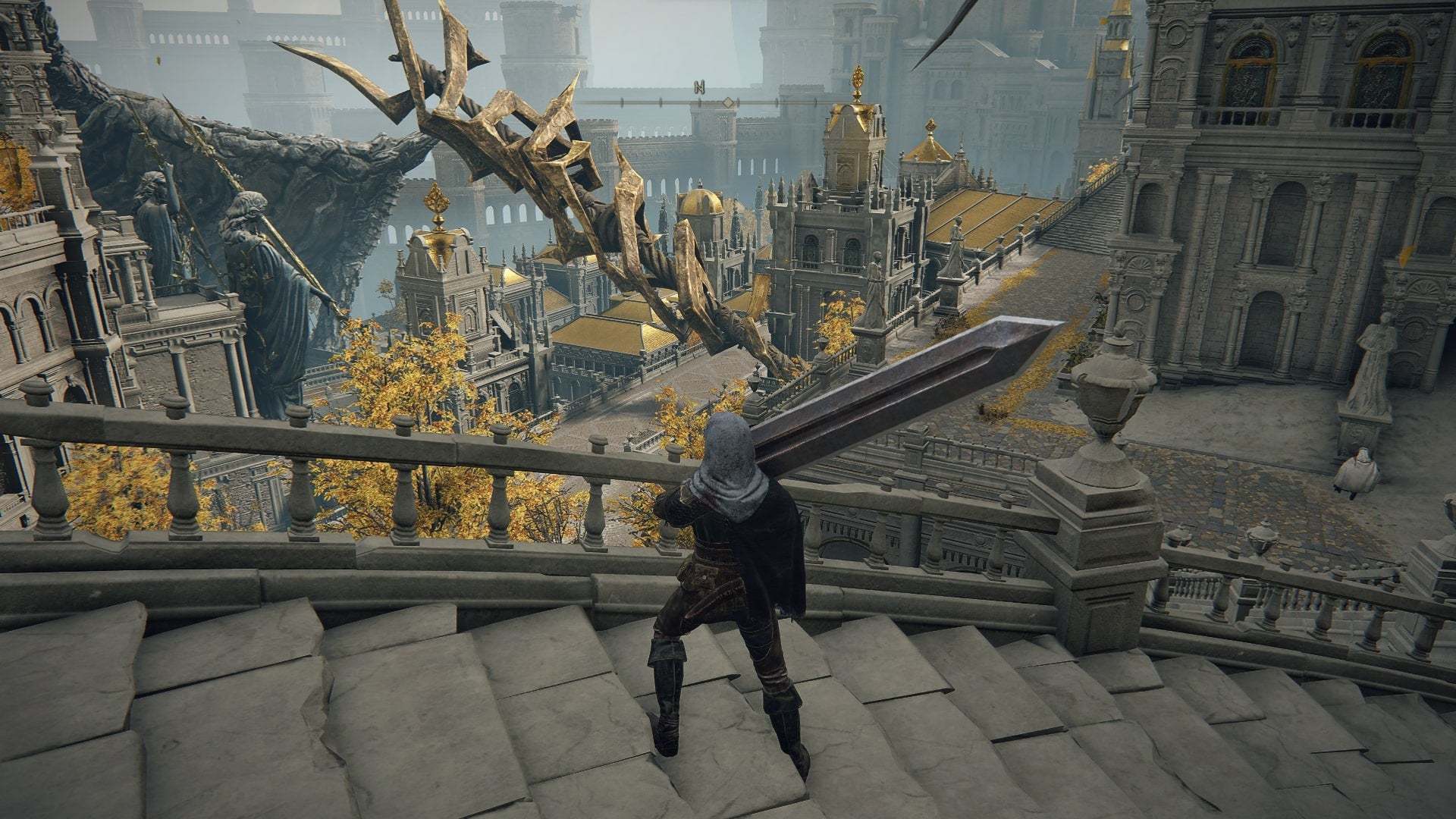 The player faces the bolt in Leyndell where the Bolt of Gransax can be found in Elden Ring - 8