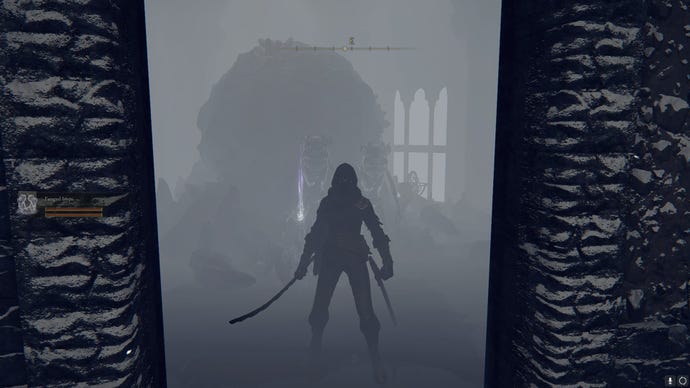 The player stands in front of the Graven Mass Talisman atop Albinauric Rise in Elden Ring