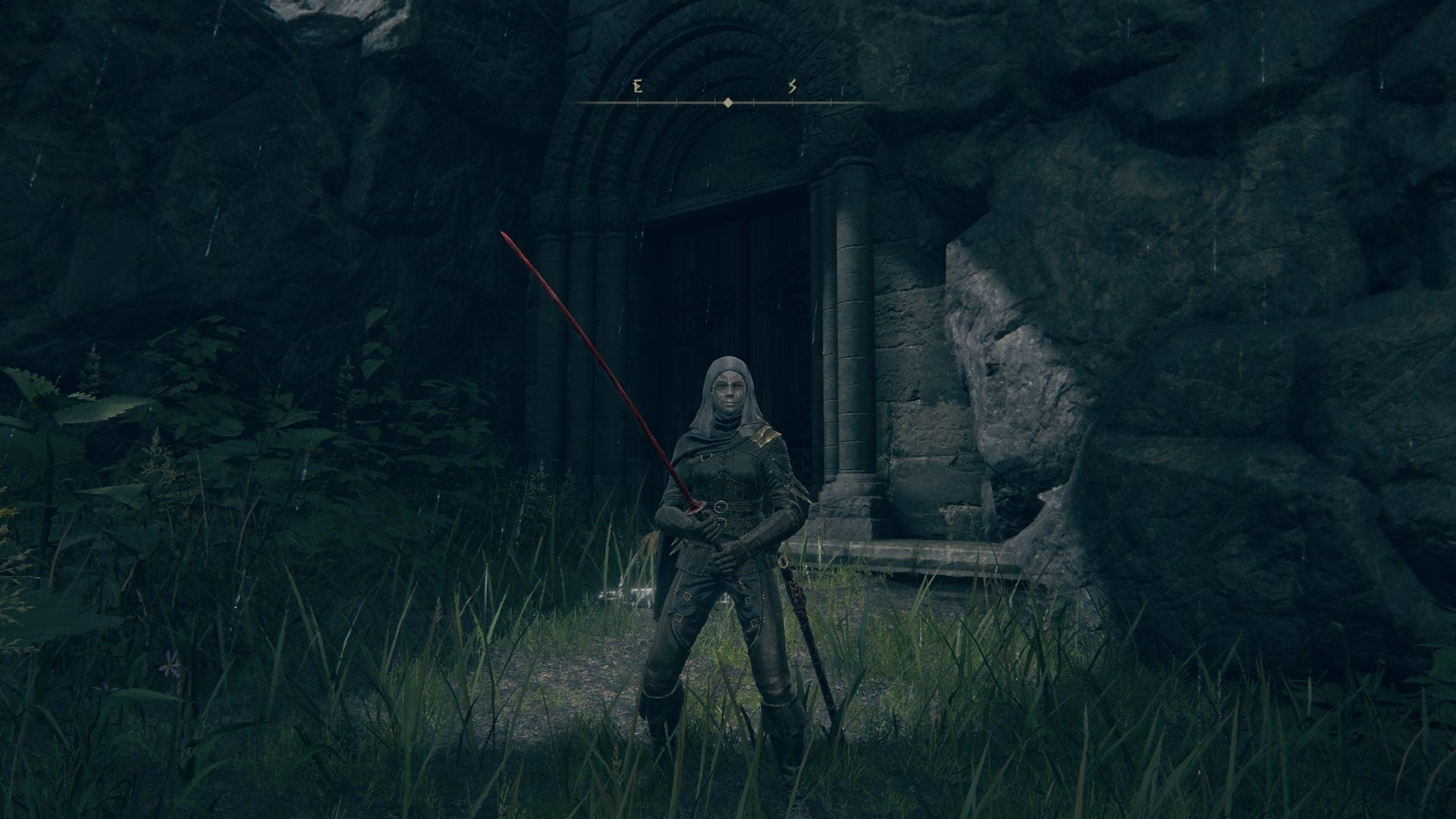 The player stands outside of the entrance to Tombsward Catacombs in Elden Ring - 1