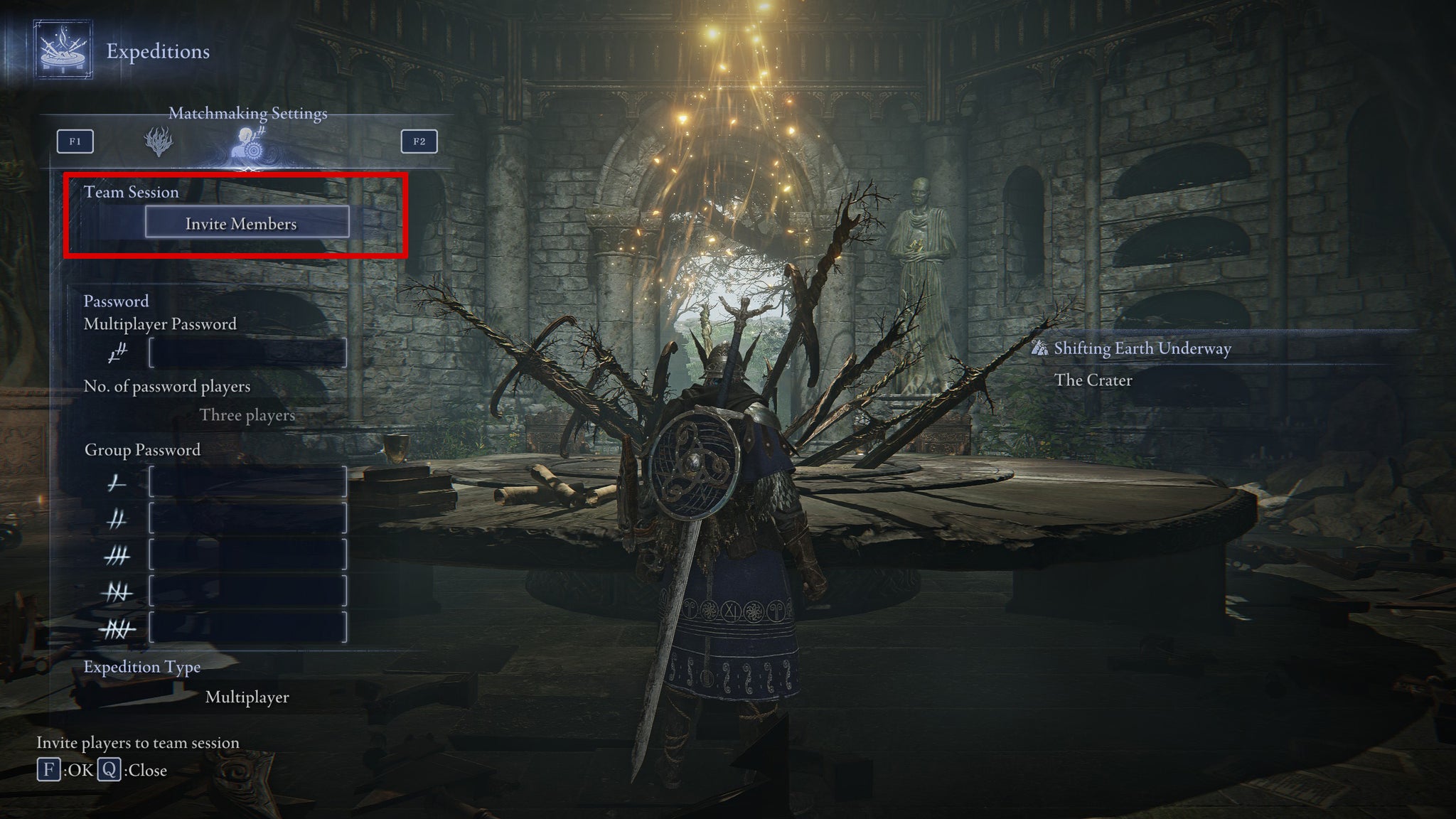 The menu to add team members to your squad in Elden Ring: Nightreign. - 4
