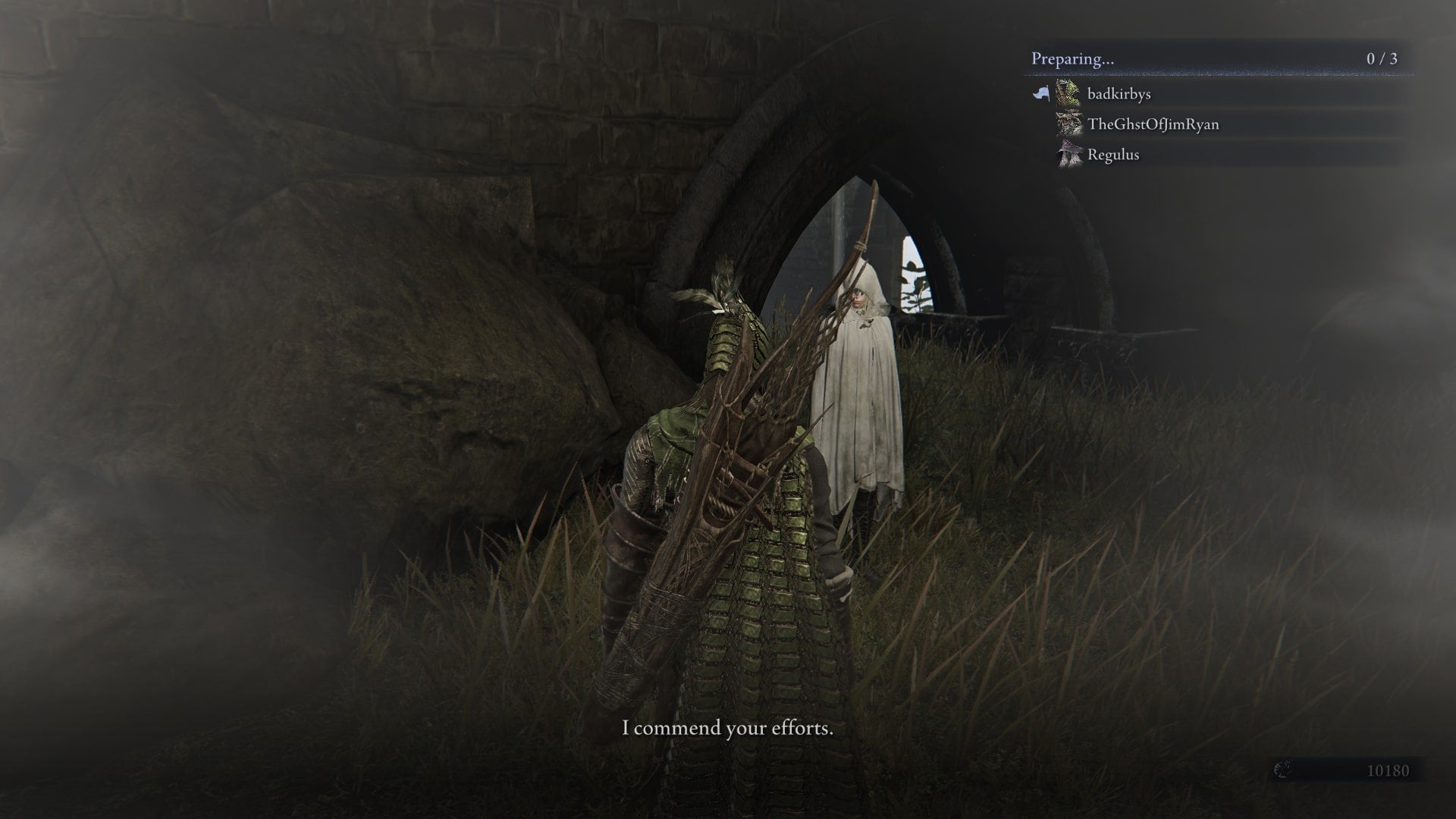 The Ironeye speaks to the Priestess beneath the Roundtable Hold in Elden Ring: Nightreign - 3