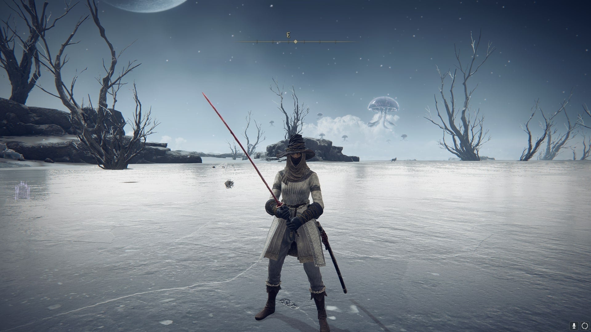 The player stands on the Freezing Lake near where Seppuku can be found in Elden Ring - 1