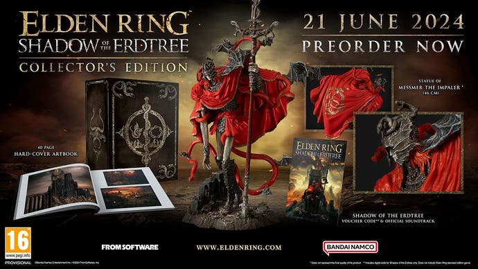 All of the items included in the Collector's Edition of Elden Ring Shadow of the Erdtree.