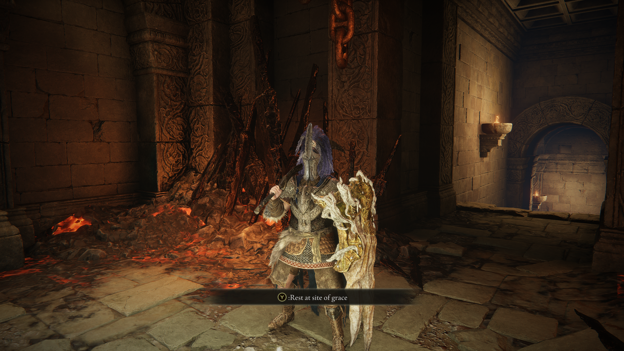 Elden Ring: Shadow of the Erdtree on Maximum quality with ray tracing on Low.