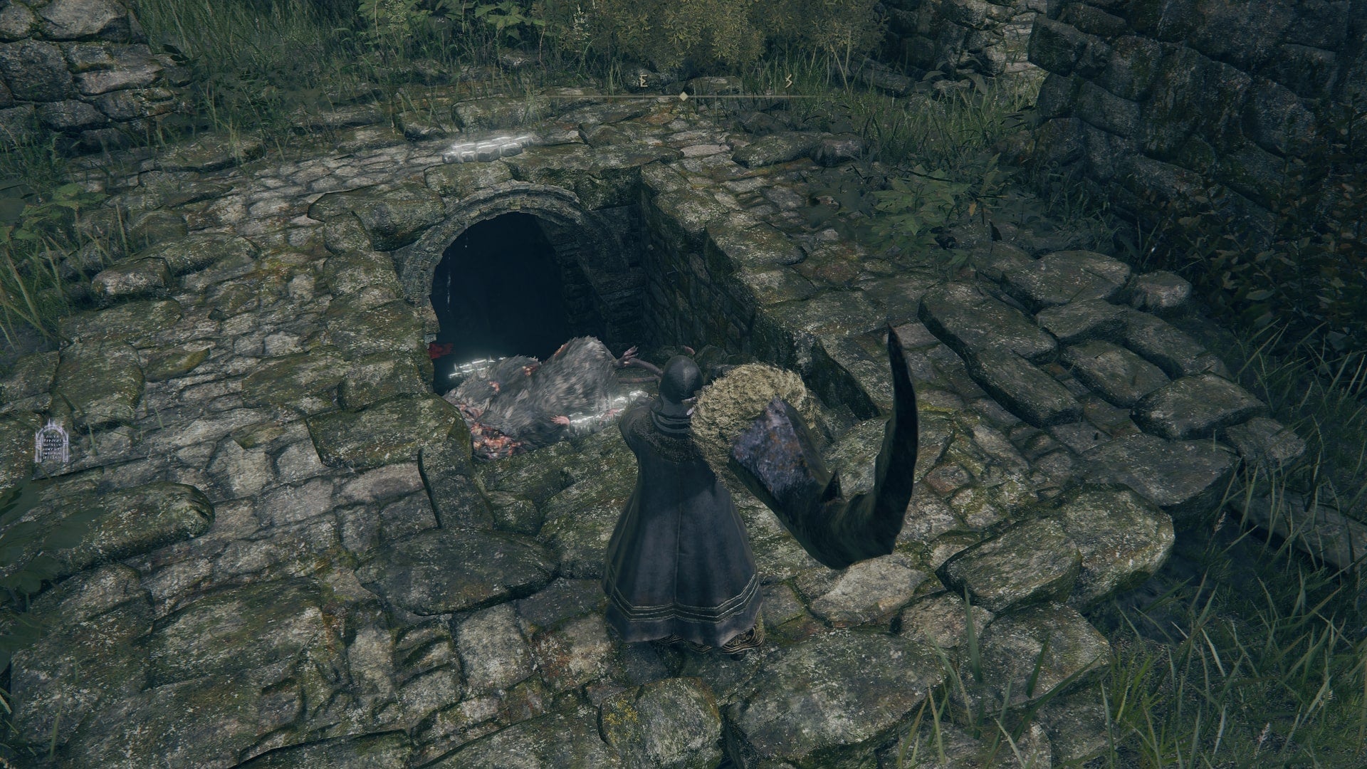 The player faces a staircase leading to a room at Tombsward Ruins in Elden Ring - 4