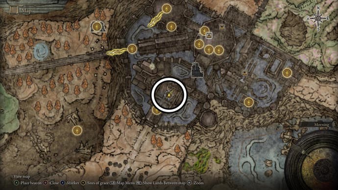 A screenshot of the Scadutree Fragment found after defeating the Golden Hippopotamus in the Shadow Keep on the Elden Ring Shadow of the Erdtree map.