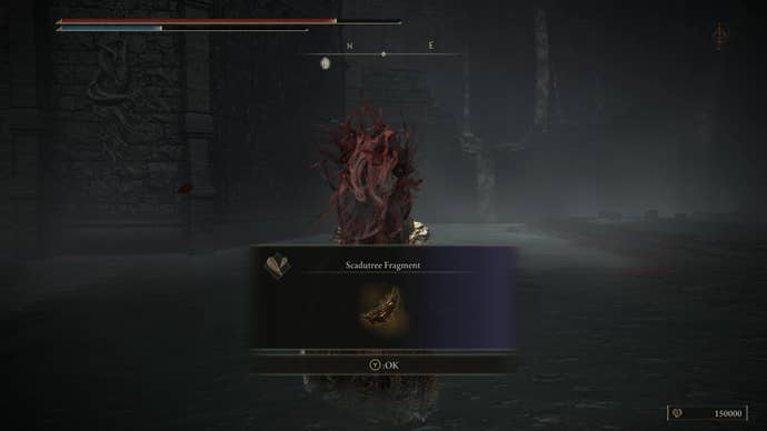 Obtaining the Scadutree Fragment found after the Golden Hippopotamus in the Shadow Keep of Elden Ring Shadow of the Erdtree.