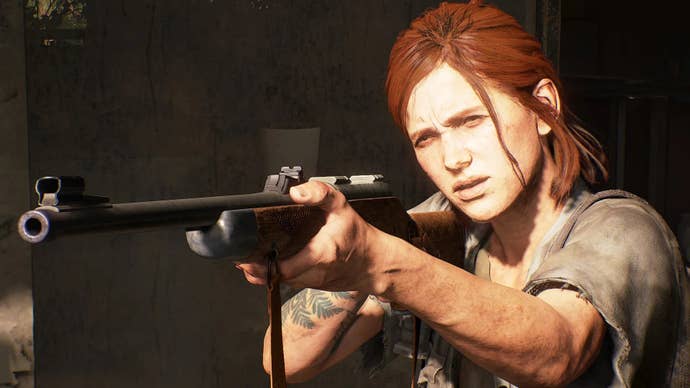 Ellie aims a gun in The Last of Us Part 2 Remastered