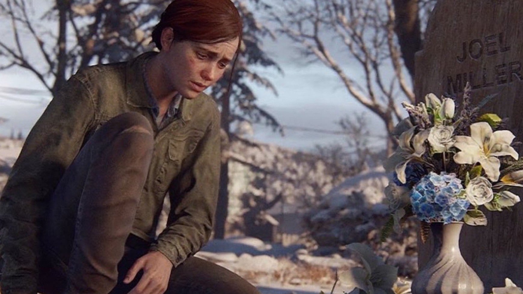 Ellie at Joel&rsquo;s grave in The Last of Us Part 2
