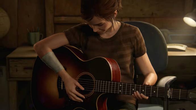 Ellie plays guitar in TLOU2