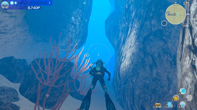 Un sub esplora un canyon sottomarino in Endless Ocean Luminous
