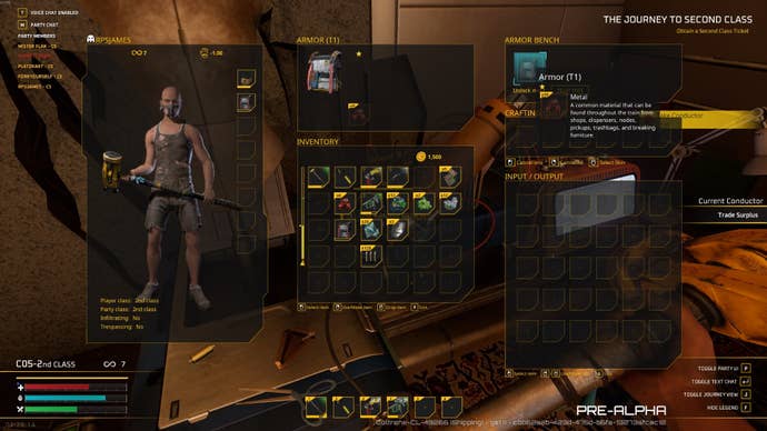 Crafting astatine an armour seat successful Enginefall.